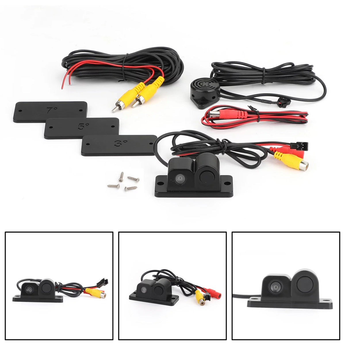 Camera Car Sound System Car + Kit Radar 3 Alarm + Sensor Rear in Park 1 View