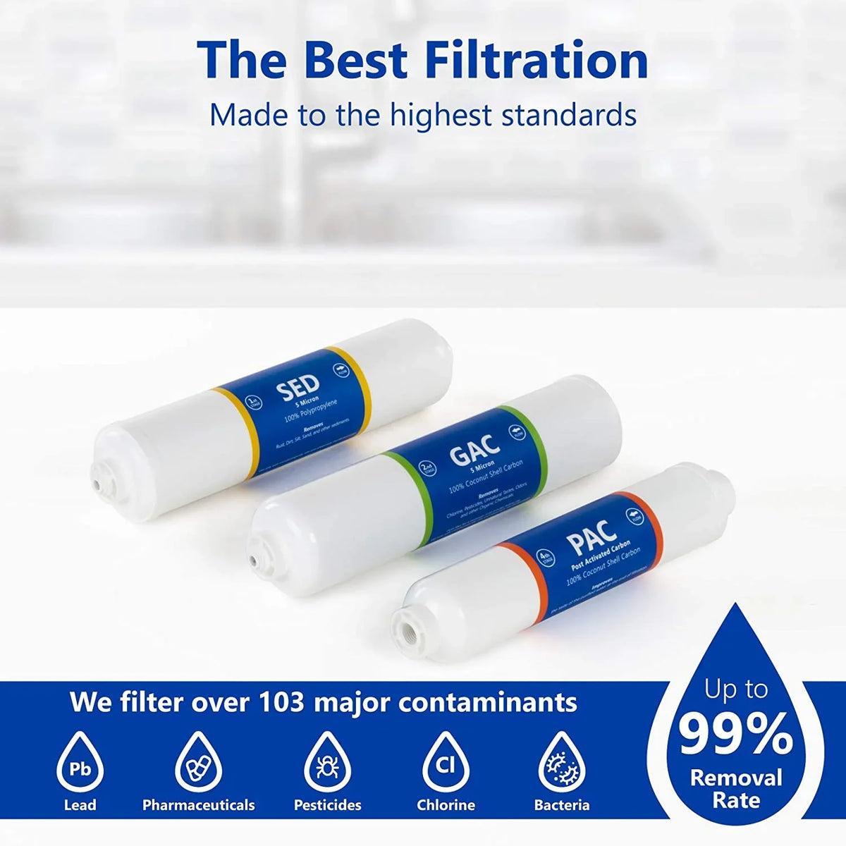 carbon inline replacement sediment, set filters connect osmosis countertop reverse gac 1?4” and pac quick cartridges filters 6 - month system set filter filter filter 3