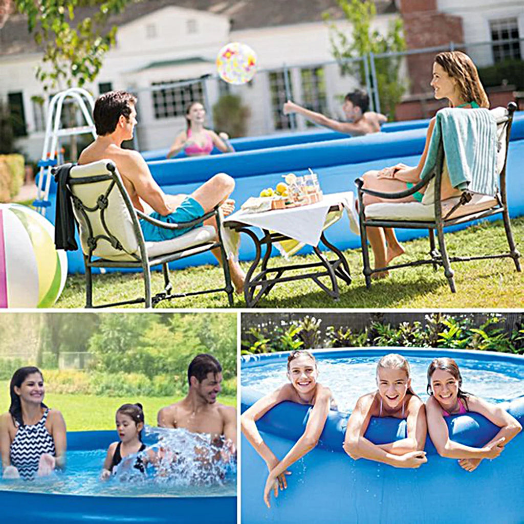 X Pump Pool Inflatable Swimming 12ft 30in Ground Included Above