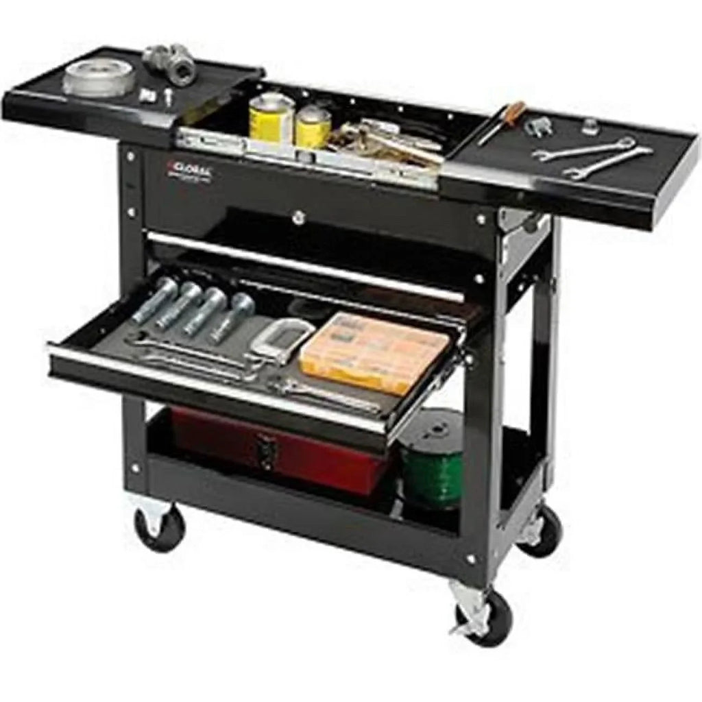 Tool W/ 2-Drawer Global Industrial Cart Top, Sliding Black 27"