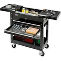 Tool W/ 2-Drawer Global Industrial Cart Top, Sliding Black 27"