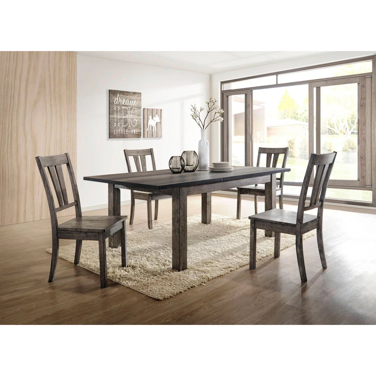 Set 5-Piece Dining Wooden Drexel Four with Cambridge Chairs