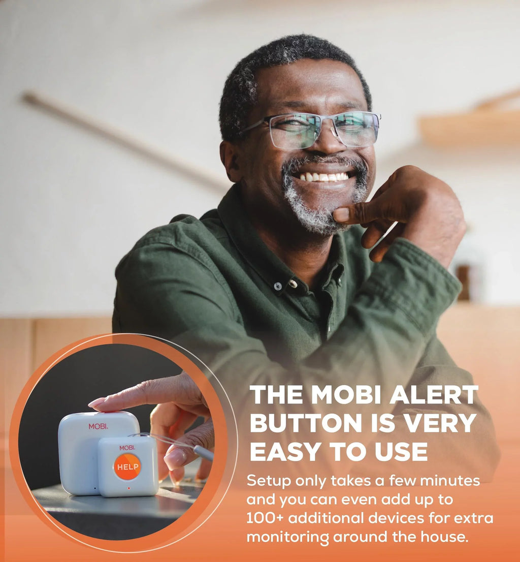 Door/Window Home Emergency With Wireless Smart and 2 iOS Connect Comes Sensor, 1 Camera Alert MOBI Life Buttons, Whole Hub, 2 Compatible Kit Premium HDX Android Safety With – SOS 1