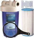 Cartridge clear liquid Big with Pleated Whole blue 10" House Sediment 5 housing Filter Blue Micron transparent