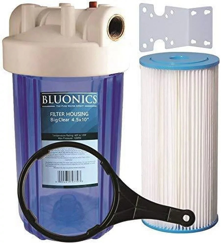 Cartridge clear liquid Big with Pleated Whole blue 10" House Sediment 5 housing Filter Blue Micron transparent