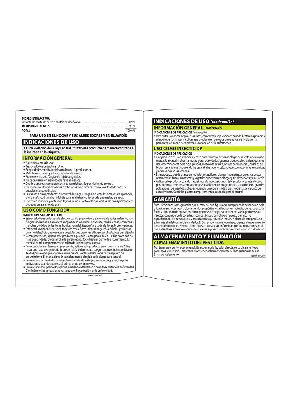 Pest 24-Ounce, and 706250A Disease Pack Oil of Control, Natria 2 Neem Ready-to-Use