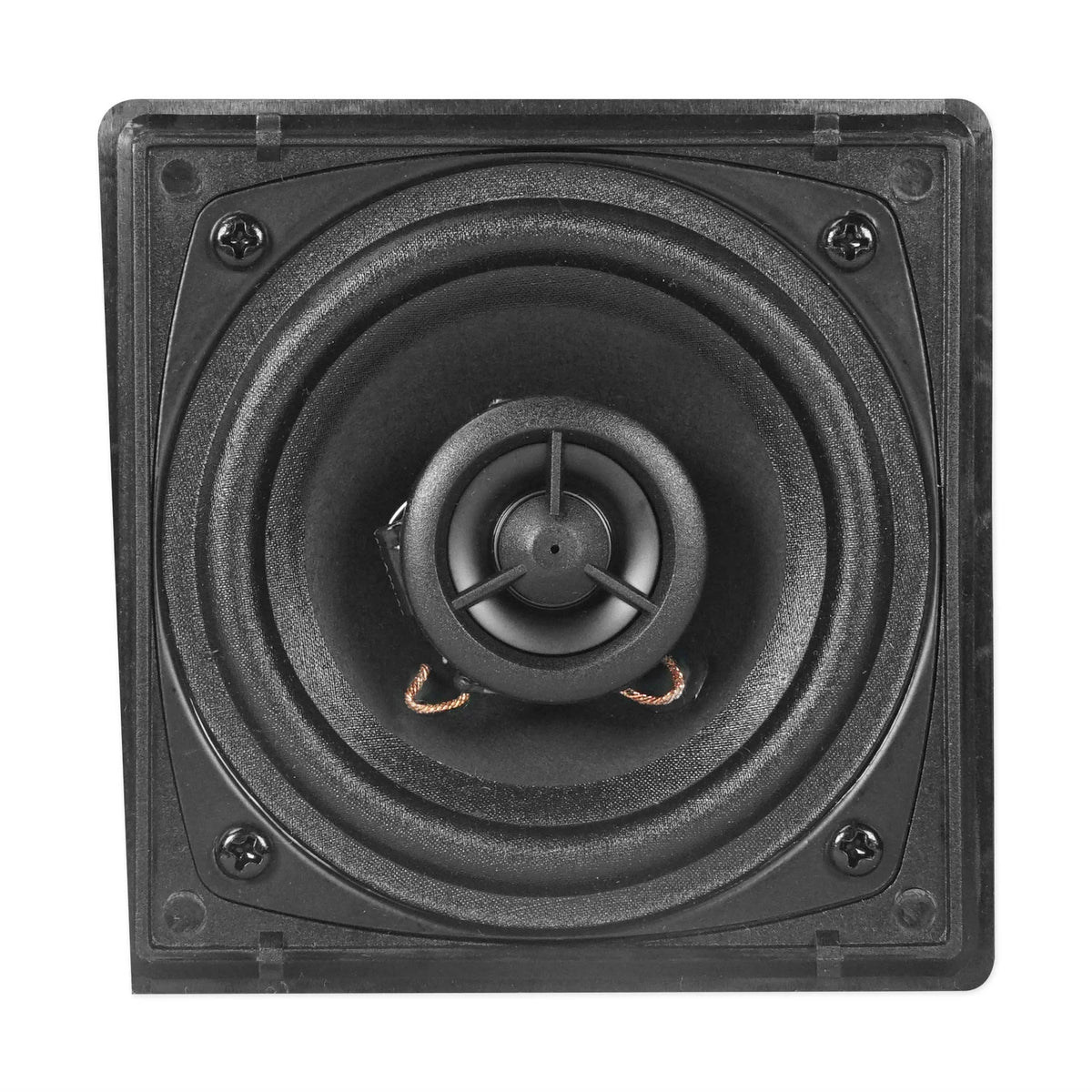 by Rockville Black Brackets Wall of Pair 3.5" Cube Speakers+Swivel Home Theater