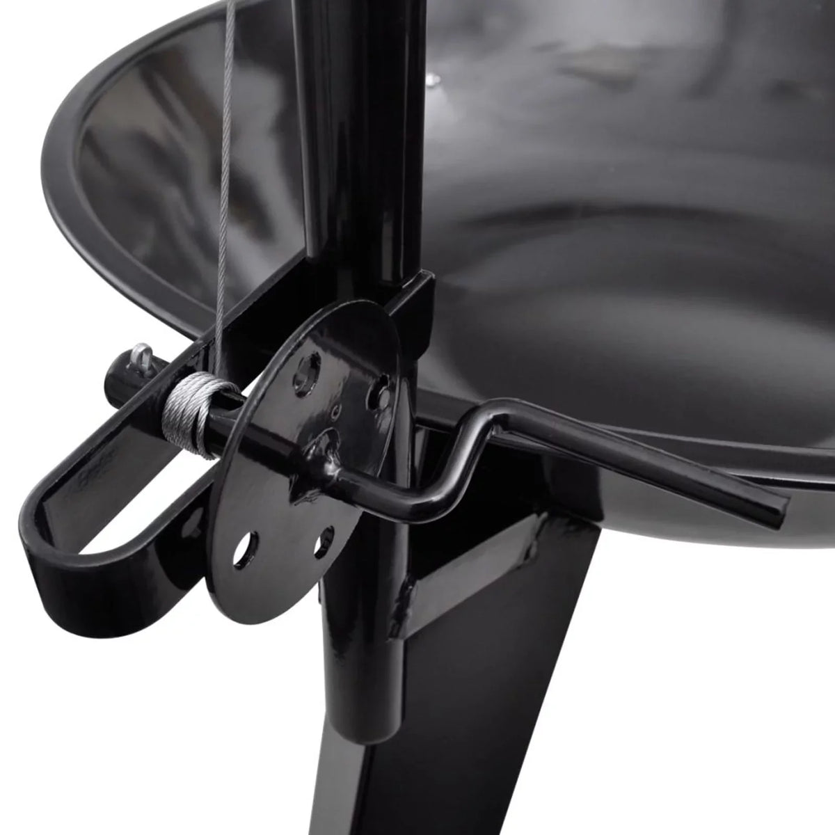 Barbecue H) Patio with Camping Plate (Diameter BBQ Steel Round Stand Party, Anself x Garden, x Inches Grill 28.3 for Picnic, Grilling, Hanging Stand Hiking, 48.4 Smoking, Charcoal Cooking,