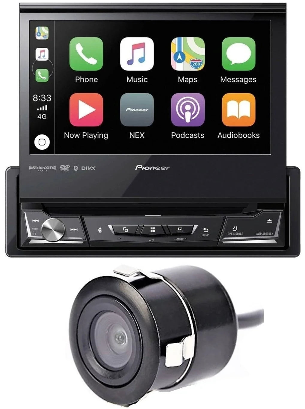 Bullet DVD design Receiver AVH-3500NEX Bluetooth & Camera Pioneer