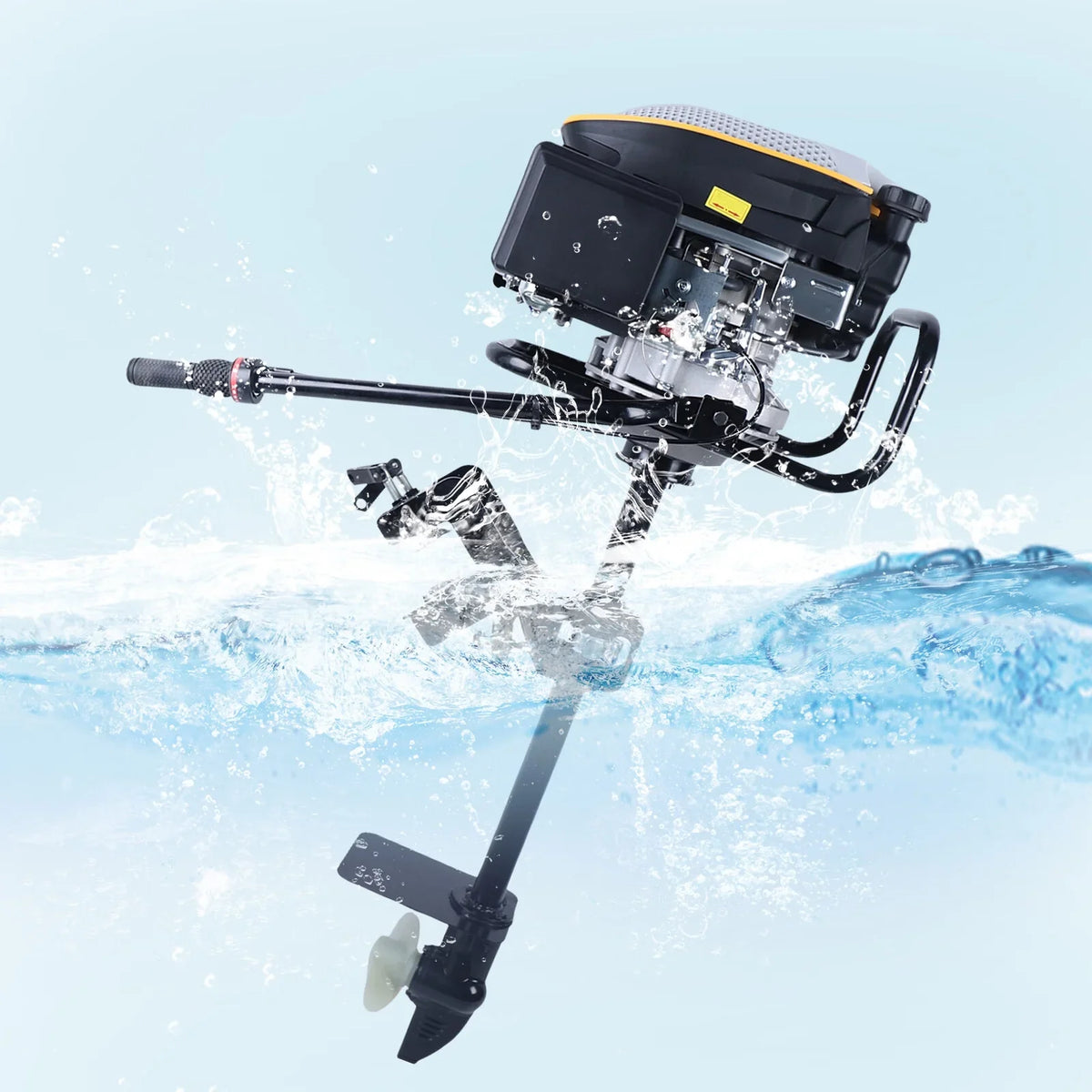 4 Motor Duty Boat Heavy 4.3KW Stroke Boat YIYIBYUS Outboard System Engine,225CC Propeller Outboard Engine Motor Cooling Air Outboard