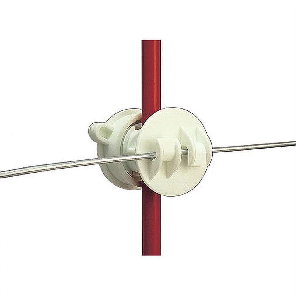 White Gallagher On Insulator Screw
