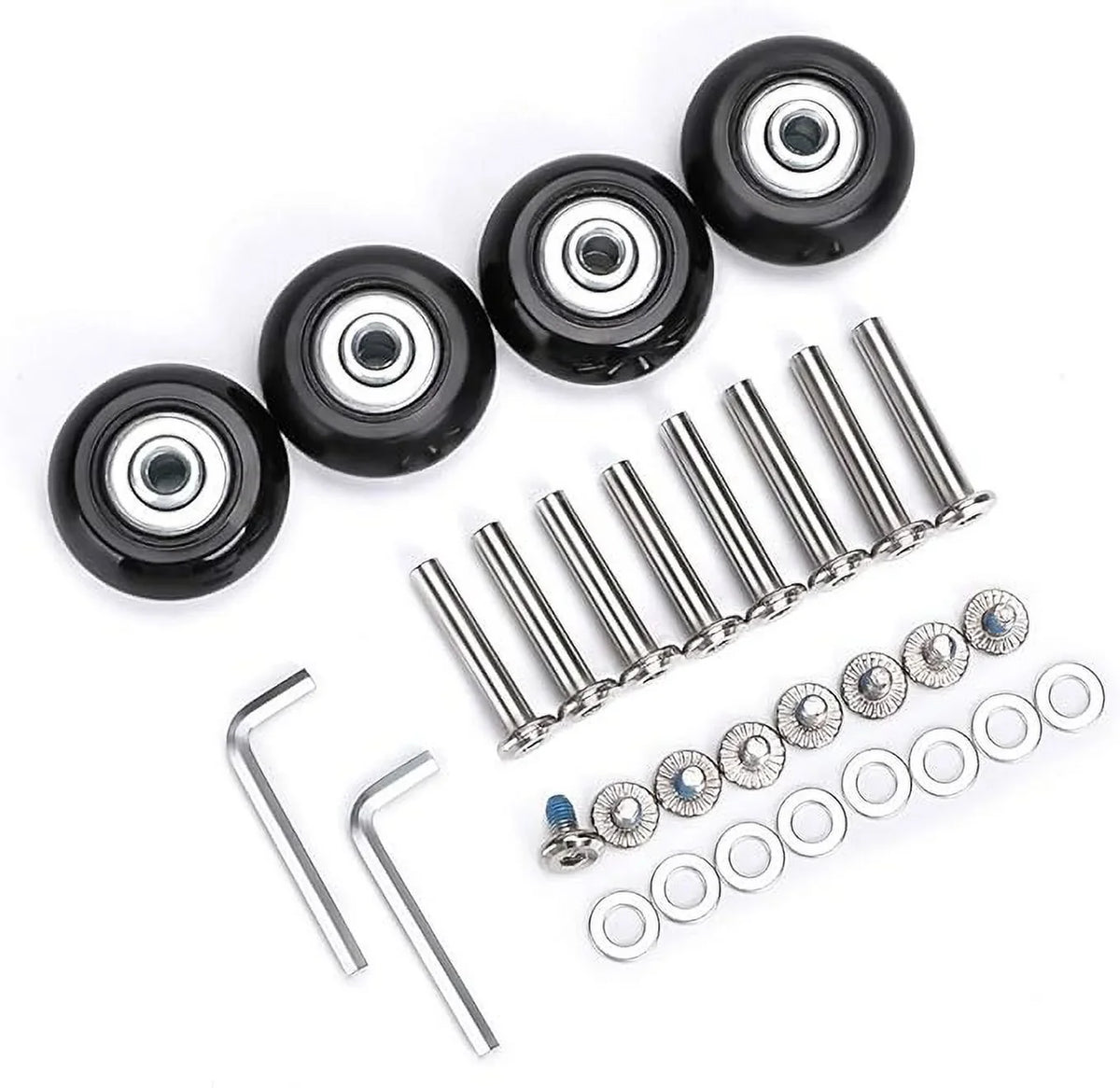 Repair Kits, x A Luggage Wheels, Swivel of Suitcase Bearings 4 Rubber OwnMy Caster 18mm Replacement Wheels Set 40mm