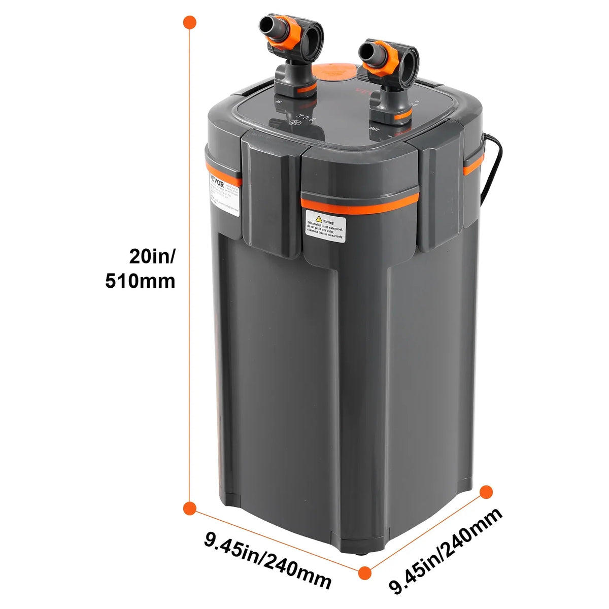 Lamp Canister 235 Tank 25w Gallon UV Quiet SKYSHALO Filter Fish Aquarium