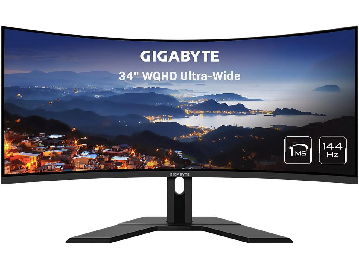 Display Curved DCI-P3, A-SA 34" 3440 VA 2x 144Hz Monitor 90% HDR400, 2K 1500R G34WQC Gaming 1440 DisplayPort Display, VESA GIGABYTE UWQHD x 1ms 2.0 2x 1.4, FreeSync (MPRT), Premium, HDMI