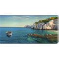 Galasso Adriano Stretched mediterranea' Canvas 'Caletta