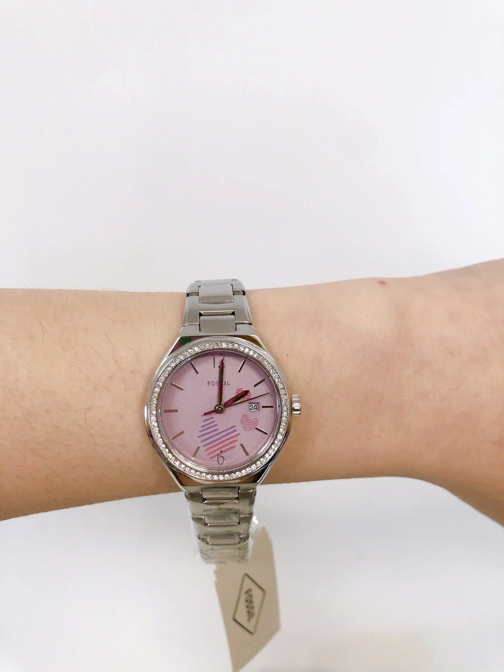 Date Watch Three-Hand Fossil Eevie BQ3854 Steel Stainless