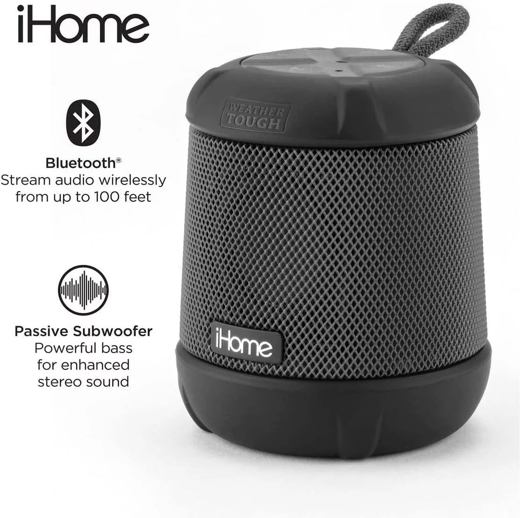iHome Bluetooth Battery 20HR Life Speaker Waterproof with Portable