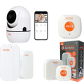 Door/Window Home Emergency With Wireless Smart and 2 iOS Connect Comes Sensor, 1 Camera Alert MOBI Life Buttons, Whole Hub, 2 Compatible Kit Premium HDX Android Safety With – SOS 1