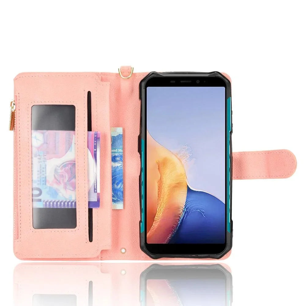 PU Wallet Flip Leather Armor Leather Ulefone Card Zipper for Case Holder Magnetic Cover X9