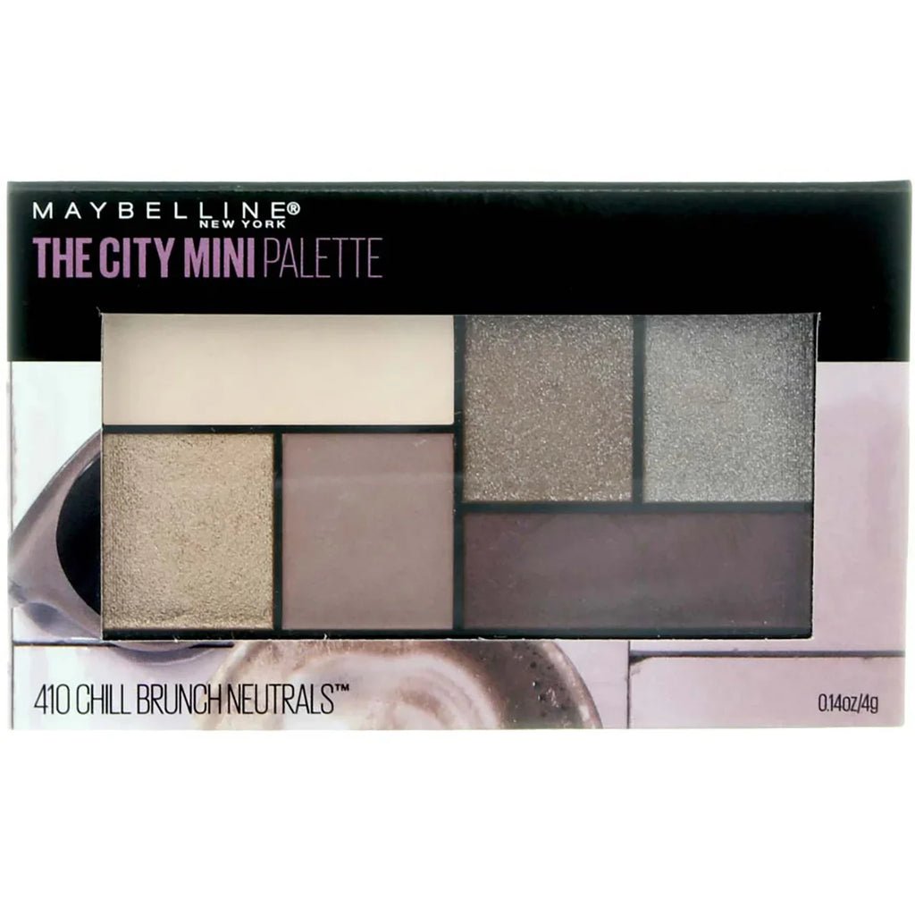 Maybelline (Pack 2) Eyeshadow oz The Brunch City 0.14 of Makeup, Palette Neutrals, Mini Chill