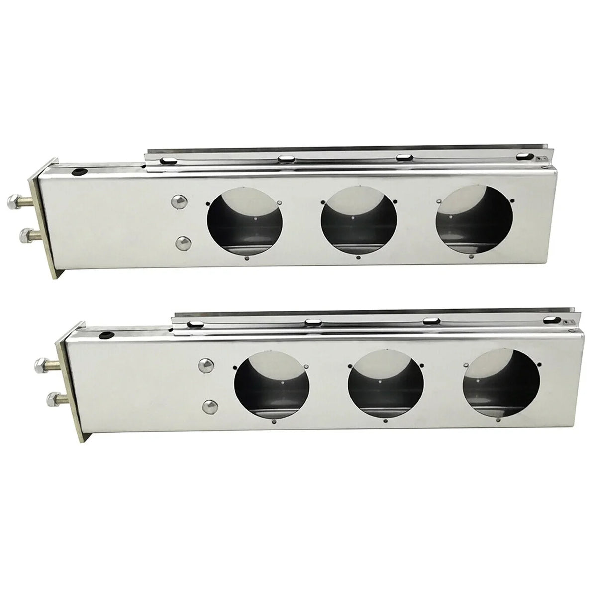 Length Straight for Semi Bracket Holder Loaded Stainless Set Bolt Steel Spacing POWERWORKS Hanger Flap Spring 2.5" Mud fit 30" Trucks Mudflap