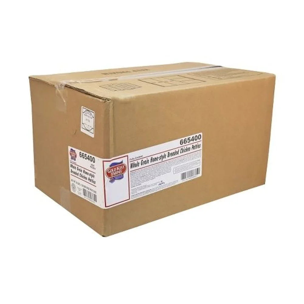 Fully Whole Patty, Homestyle case per 6 Pound Chicken Breaded 5 -- Cooked Gold Kist Grain