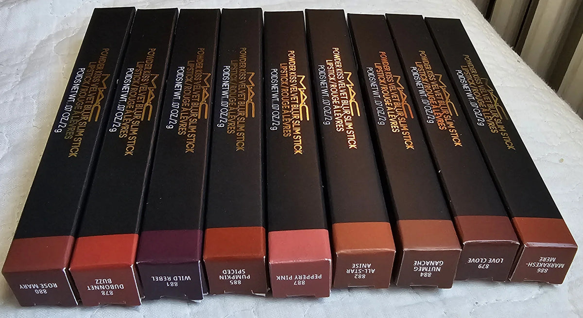 Stick - MAC , Kiss Velvet Lipstick oz Powder Slim Blur Rose 0.7 Mary
