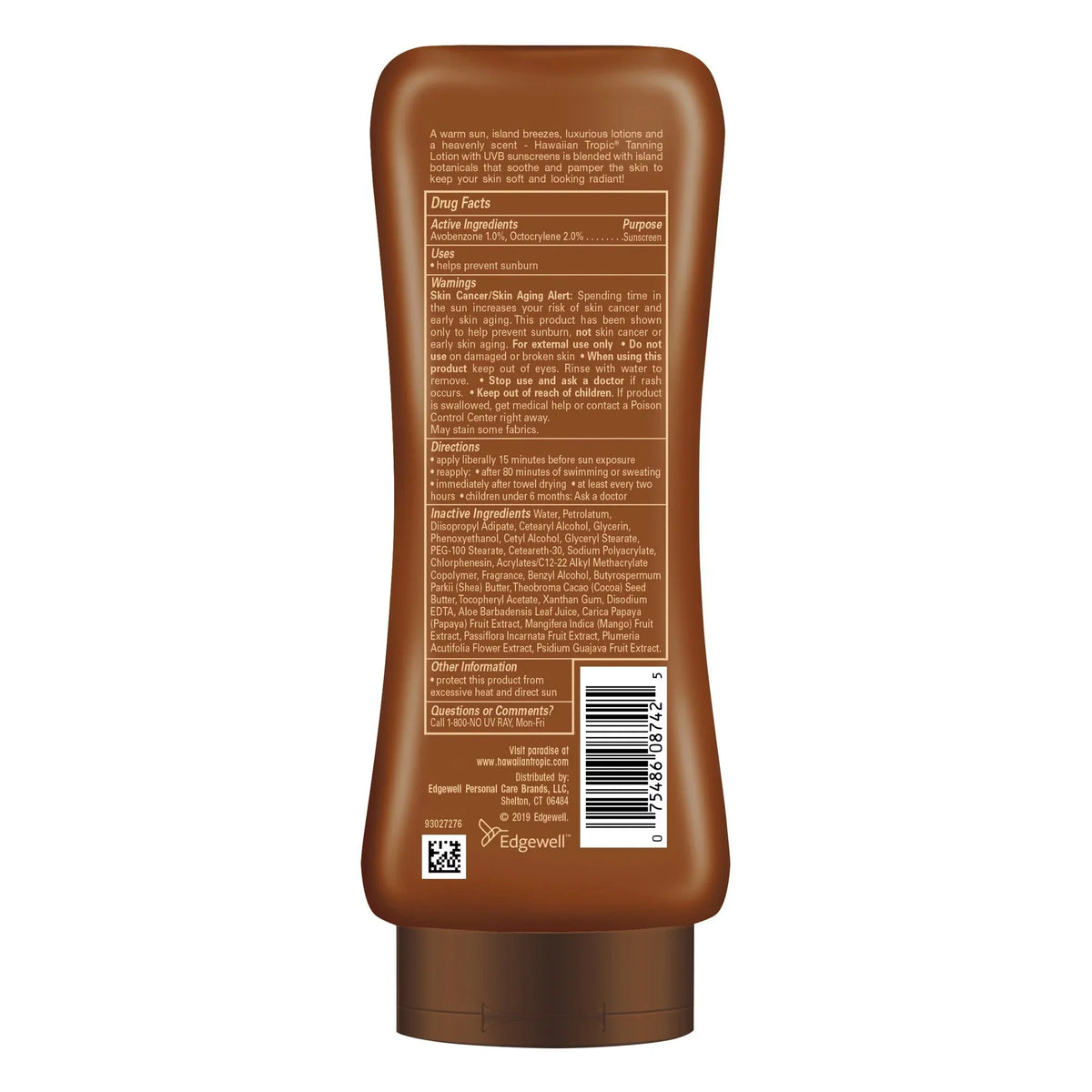 Pamper Hawaiian Skin Tropic Nourishing 4, Tanning 8 oz Protects Spf Lotion