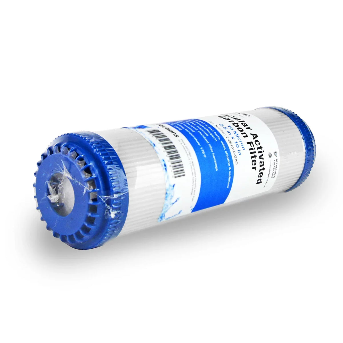 pack 2.5 Carbon Micron Activated Filter Granular x10" 25 liquid 10 Cartridge