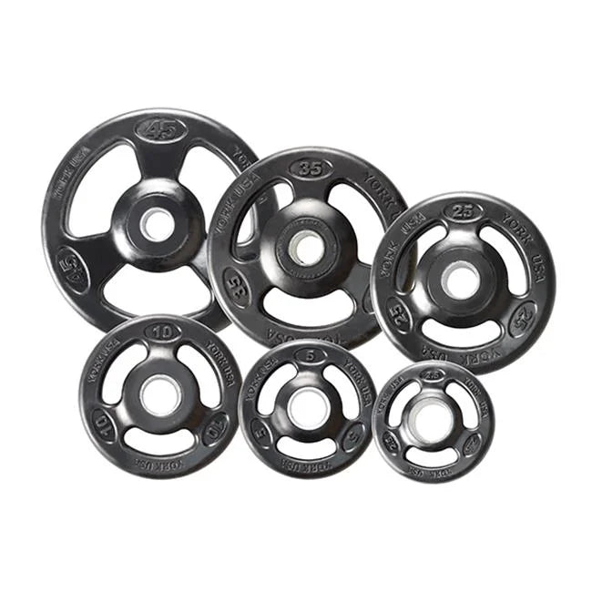 Composite Olympic Steel York Grip Plate, 10 29012 - Black Barbell lbs Iron