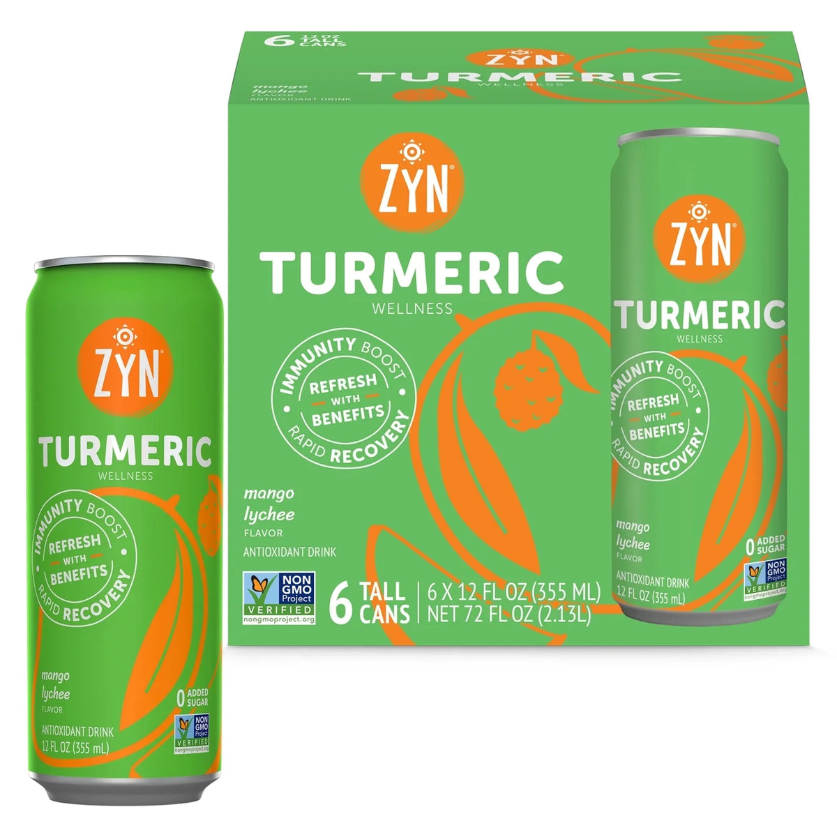 Immunity Recovery (6 Turmeric Wellness & Mango pack) Drinks ZYN - Lychee