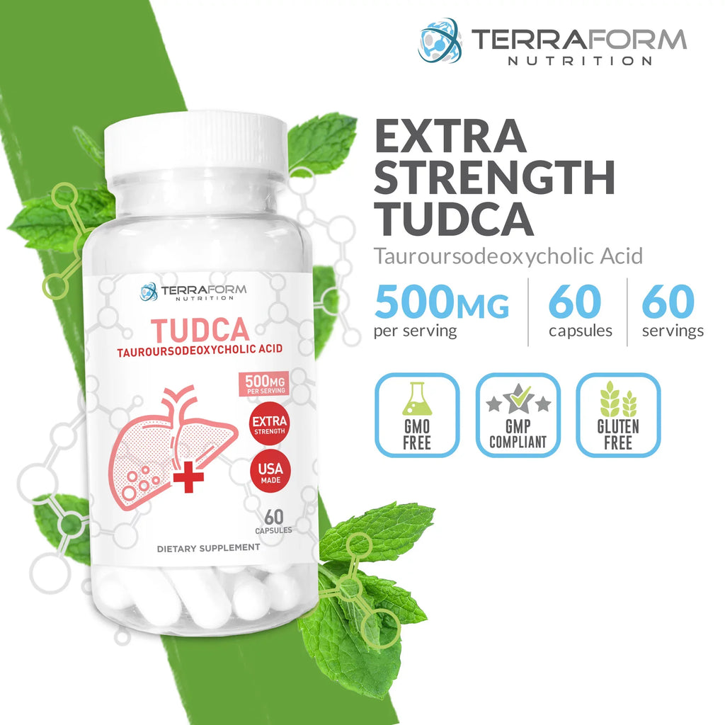 Capsules (2 - 500mg - - Help 120 (Tauroursodeoxycholic Acid) Health Pack) Supports Liver TUDCA