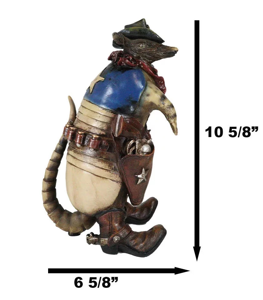 Boots Western Cowboy Rustic Guns Figurine And Sherriff Texas Big Texan Armadillo