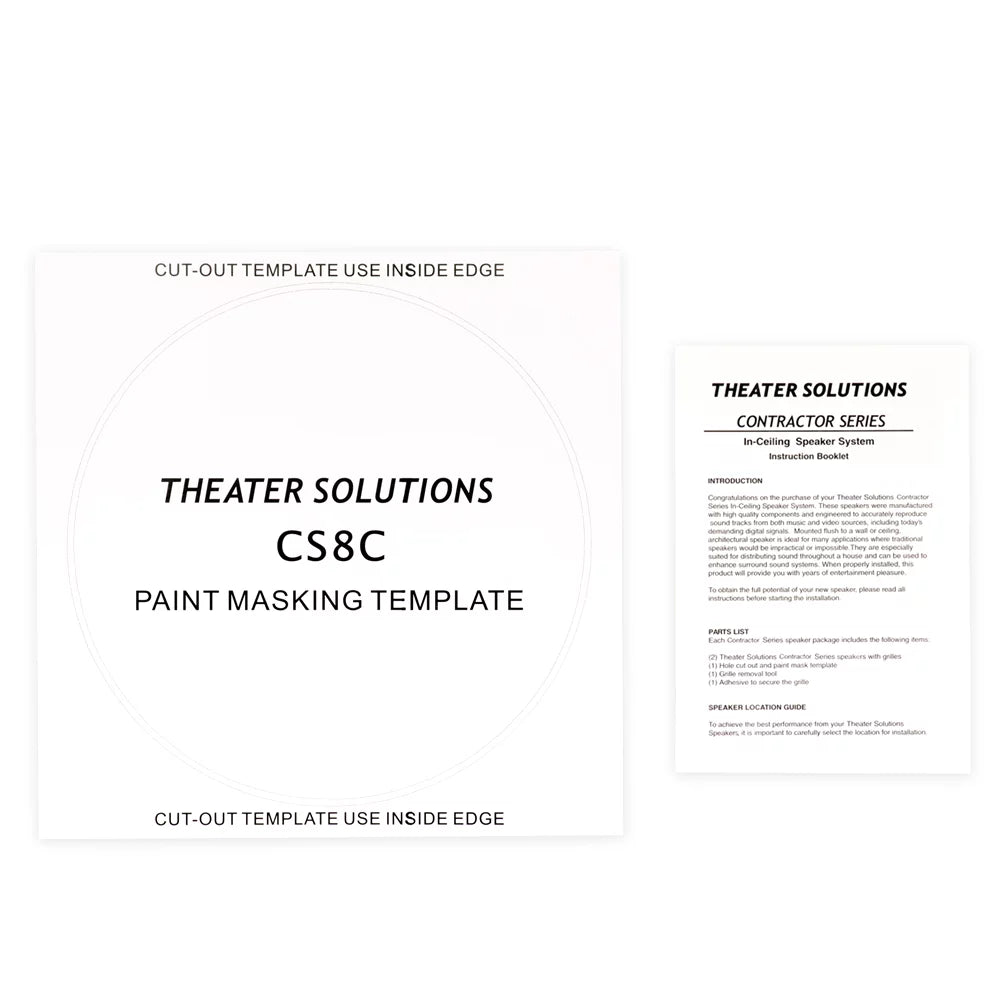 CS8C 8" Ceiling Sound Surround Theater Speakers Solutions 7 Theater 7CS8C Home Pair Pack In
