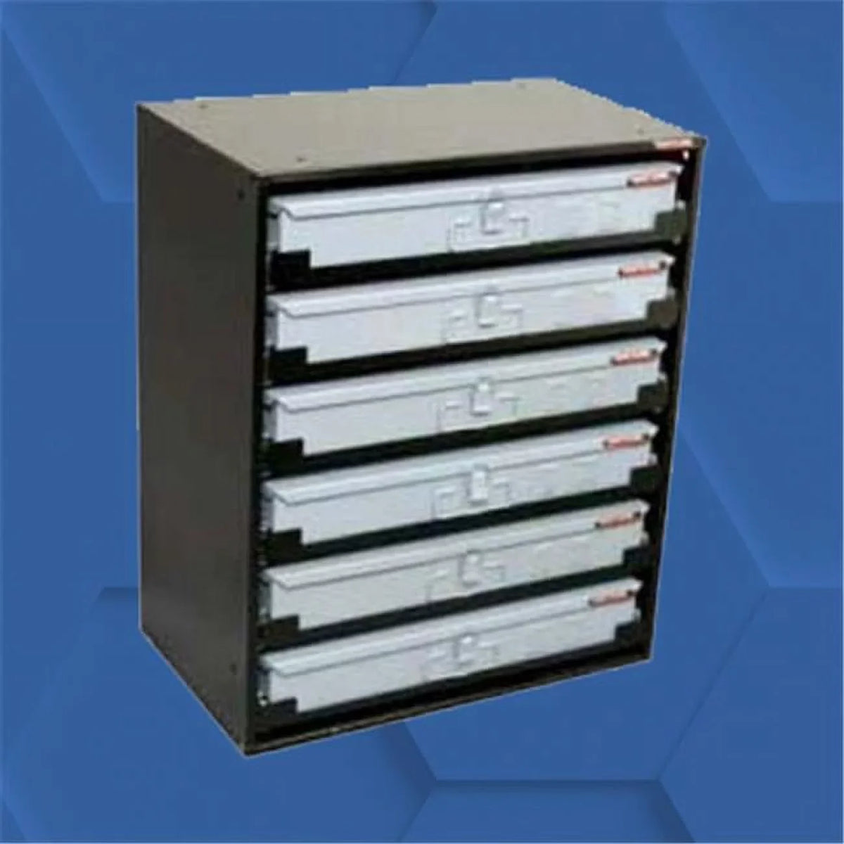 Craftline Cabinet Duty Metal Rack 6-Drawer Sliding Black Heavy