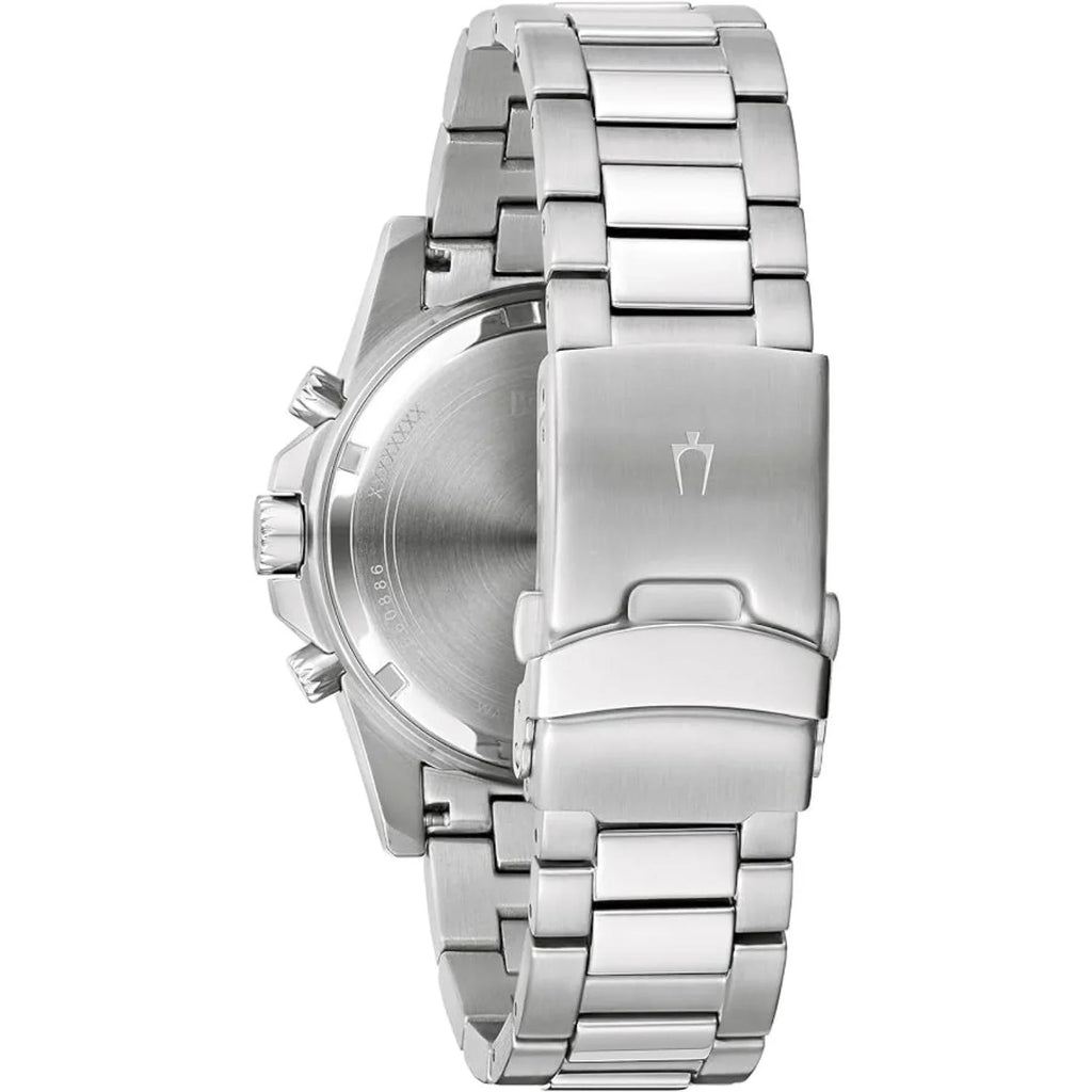 Stainless Blue Chronograph Steel Bulova 98A259 - Men's with Watch Dial