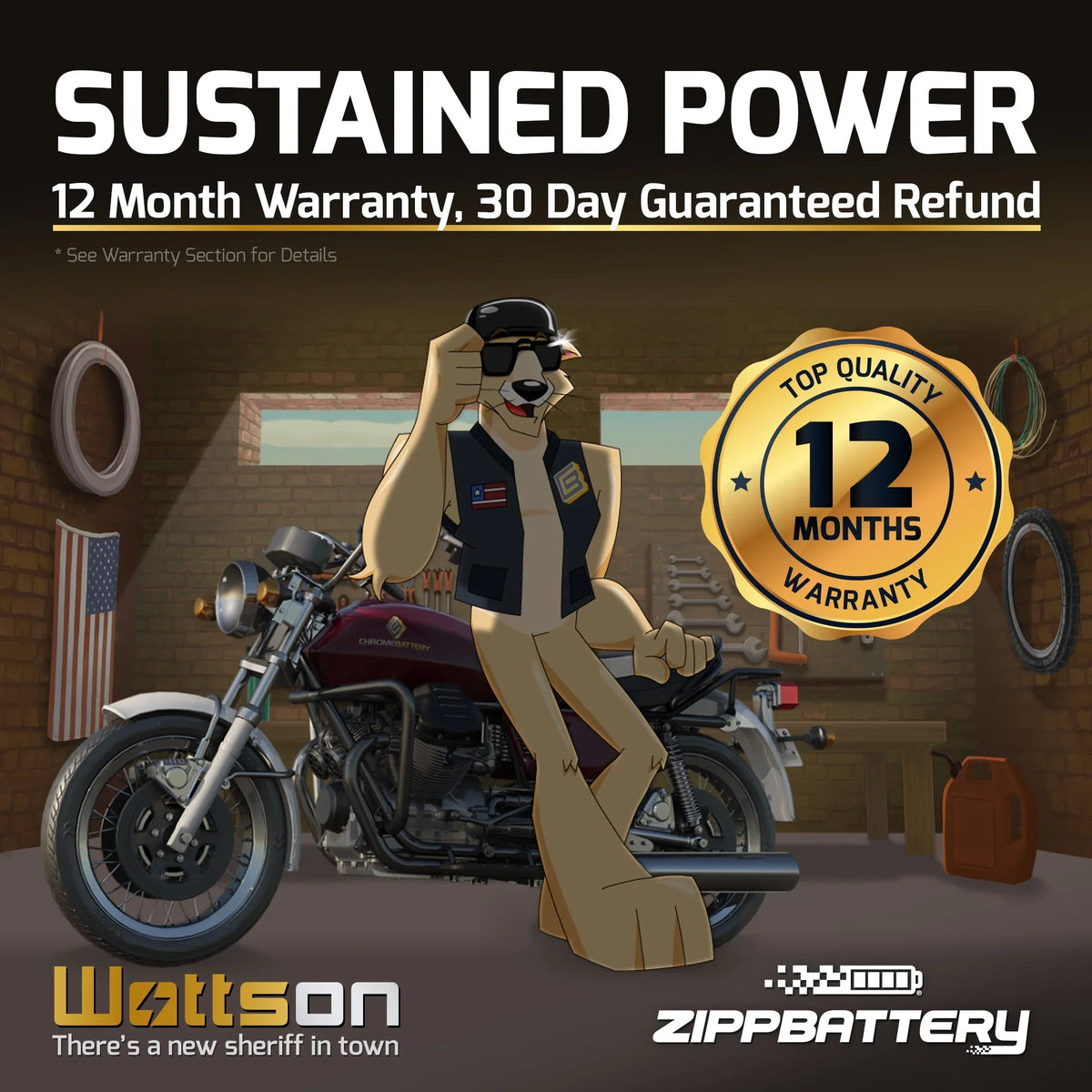 for CCA) 120 Battery 2000 Ktm Volt,8 Battery Ah, (9-BS Adventurer 12 Zipp Motorcycle Duke YTX9-BS 640cc