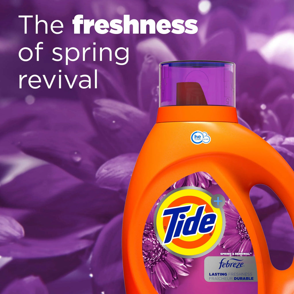 oz Spring Loads & Tide 92 Liquid Laundry Renewal fl HE, 59 Detergent,