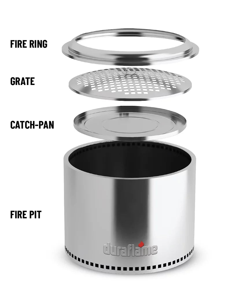 Fire Steel Stainless Smoke Pit, Duraflame™ 19" Low