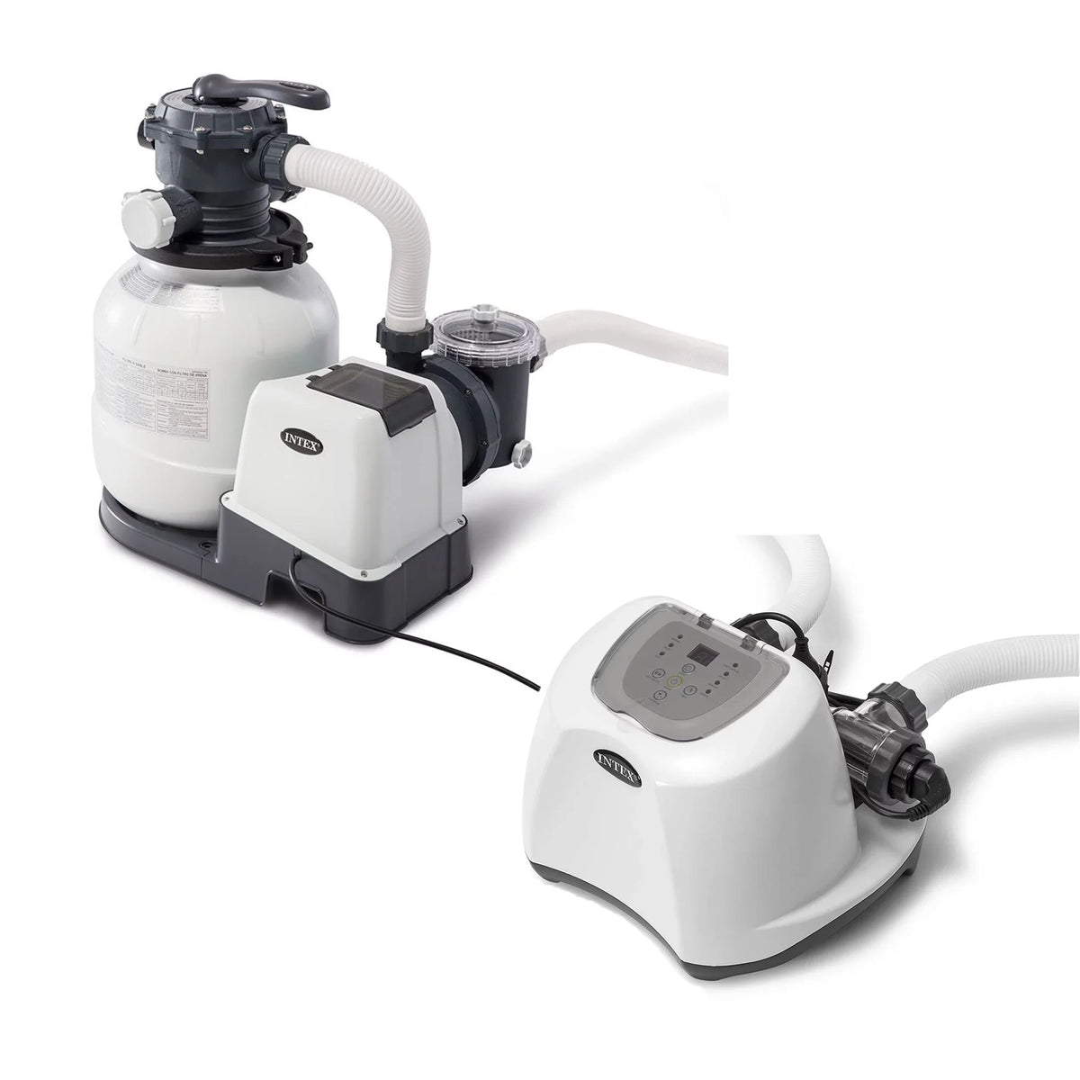 w/Krystal Saltwater System Sand Intex Clear Filter 2100 Pump GPH Pool