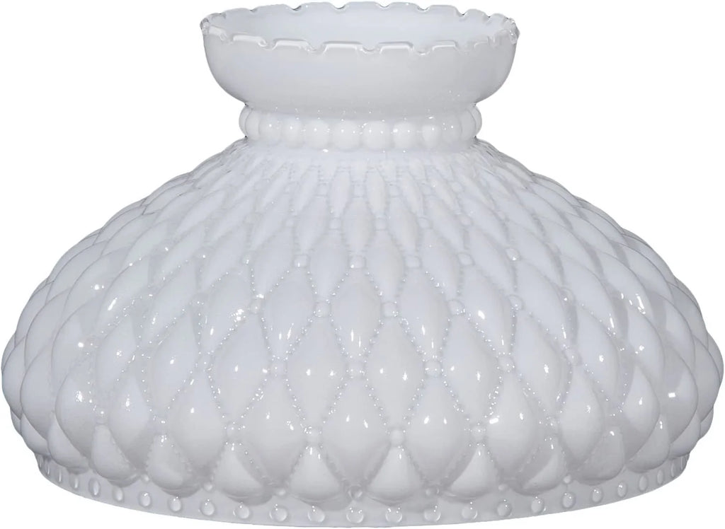 Crimped Opal 10" Glass with GOURE® Student Shade Pattern Quilted Diamond Top