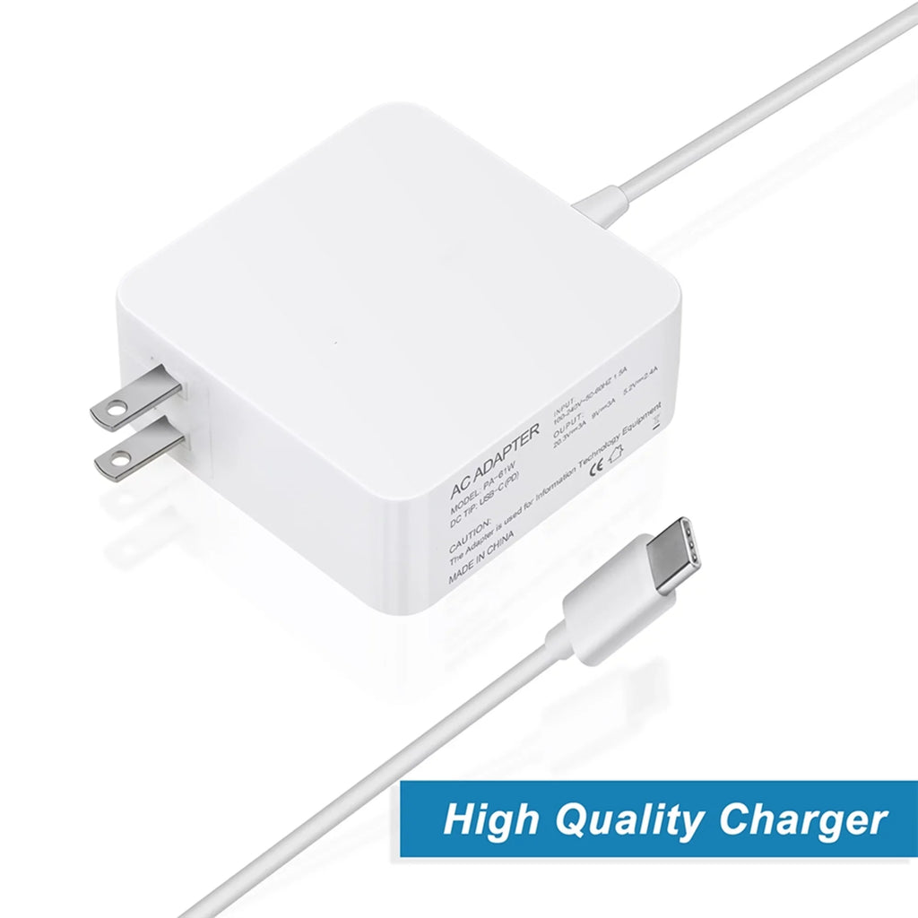 Replacement Type-C PSU P82G003 7390 Compatible Adapter Laptop 13 65W AC XPS KONKIN USB White 2-in-1 BOO Charger for