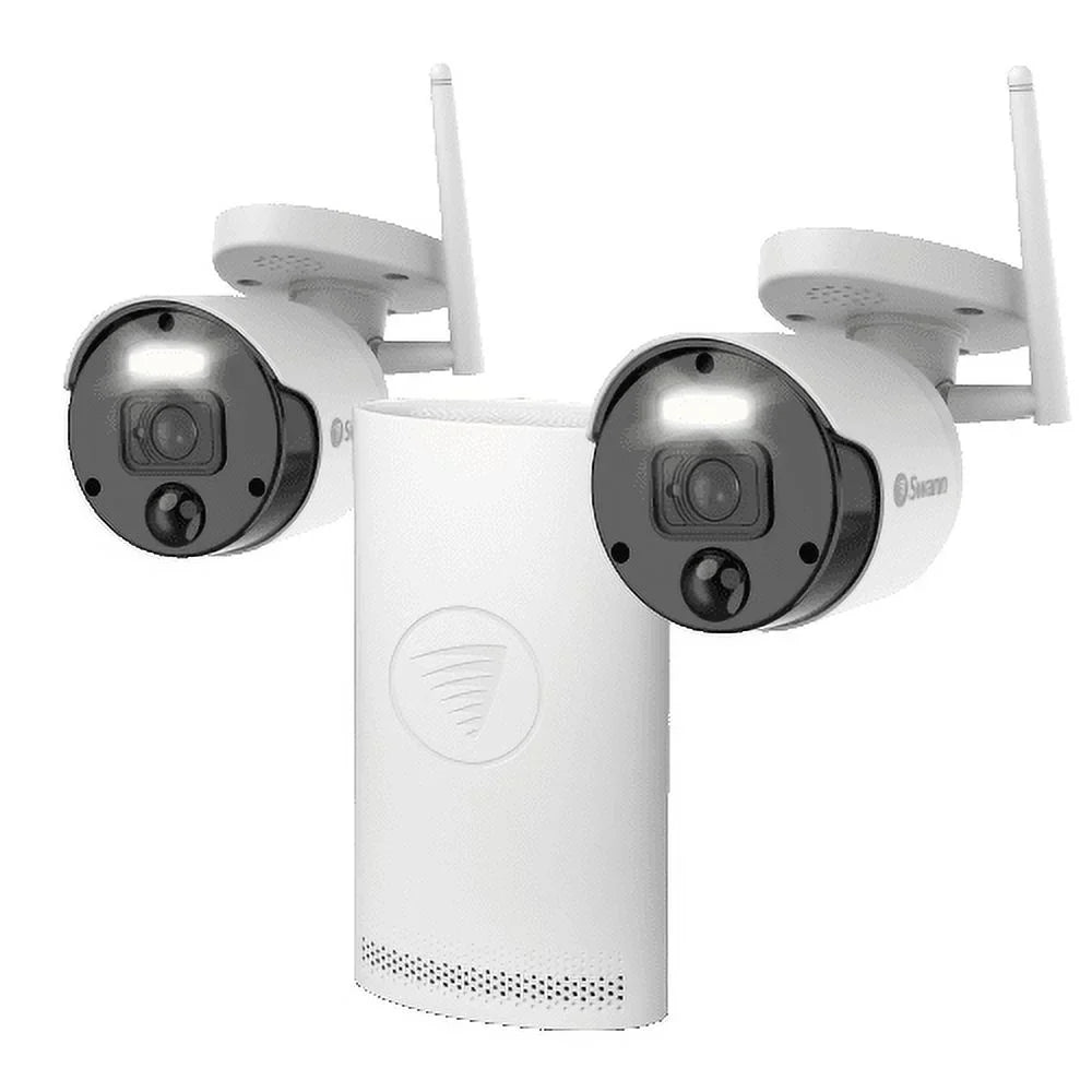 NVR 4 HD Security 2 Channel 1080P Wi-Fi Camera System Swann