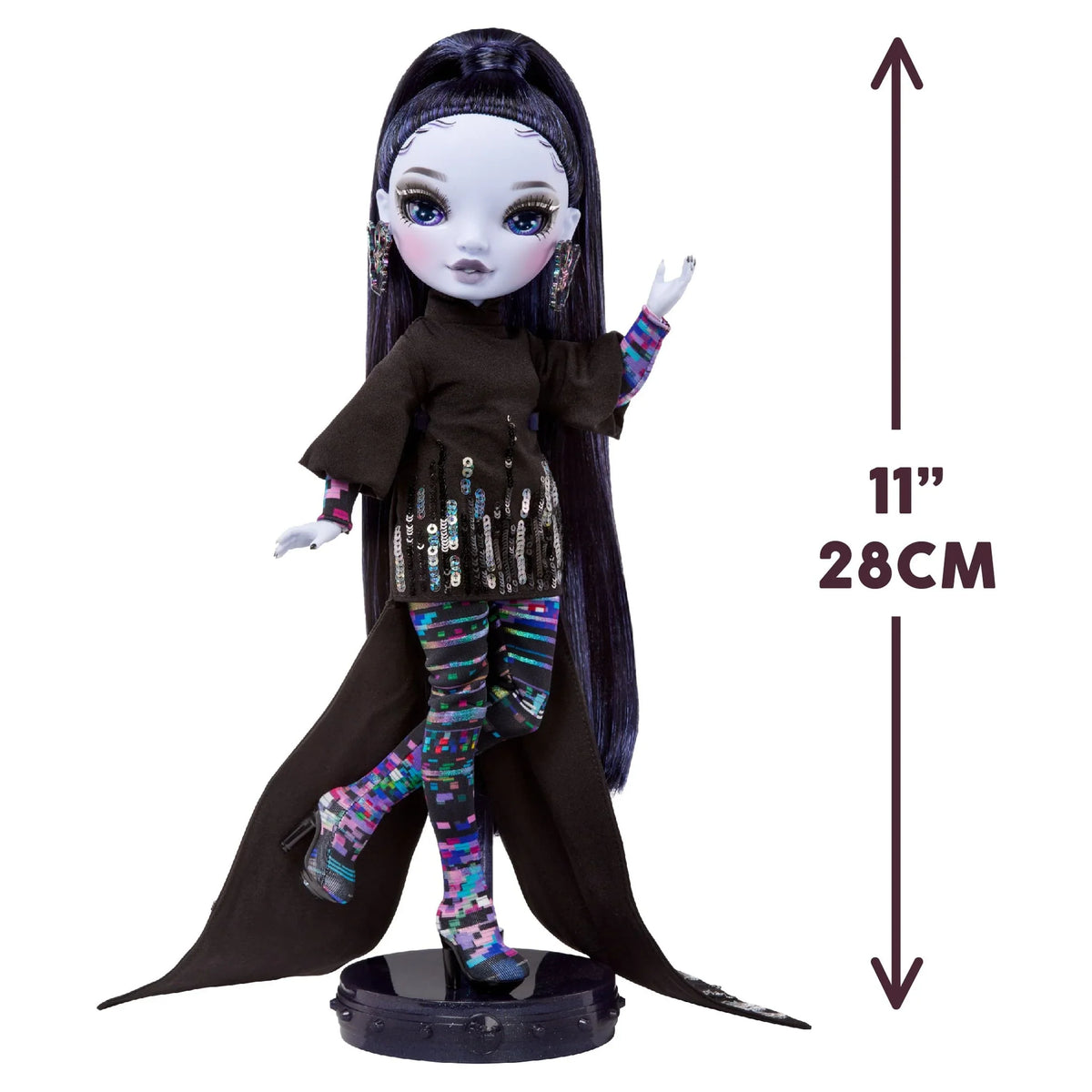 for Glitch Rainbow Gift Fashionable Collectors Shadow Purple & Kids Old Fashion Years Accessories. Colorful Play High Great 4-12 10+ Reina High & Crowne Outfit - Doll.