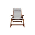 Ergonomic Wooden Lounge Chair with Cushioned Seating