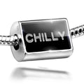 Clear Neonblond Silver on Sterling Charm Black Bead Cubes Chilly Ice 925