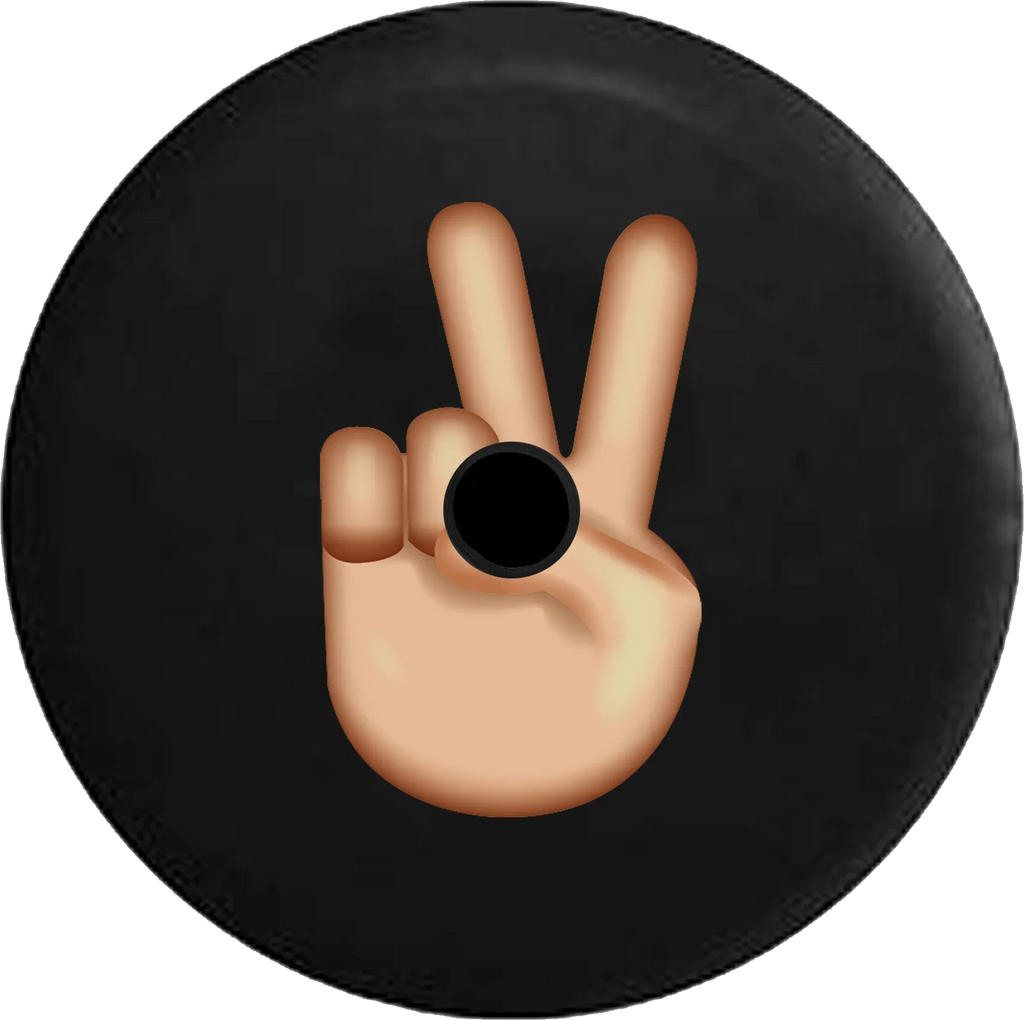 Sign Backup Emoji Wrangler Spare for Cover Camera 33 JL Tire Text Jeep RV Fingers Peace 2019 Inch 2018