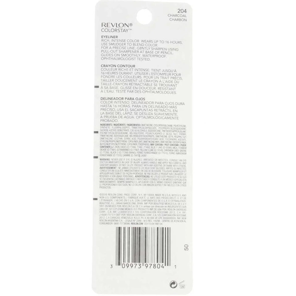Charcoal Pencil, Oz Eyeliner Colorstay Revlon 0.01 4) (Pack Of [204],