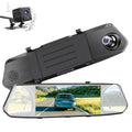 G-Sensor Motion Infrared Dash Vision, TOGUARD Front Camera Rear, 7" Dual Dash Screen, IPS 1080P Night Cam Mirror Detection, and Touch
