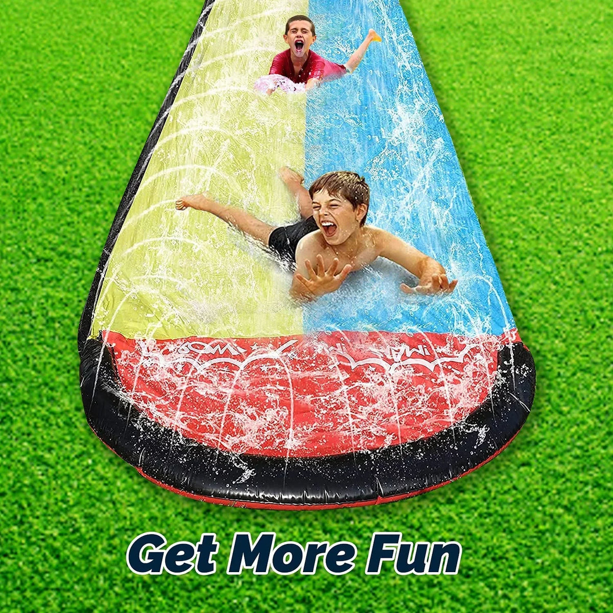 Fun 15.5ft Summer Inflatable for Lawn Pad Crash liquid Edele Slide